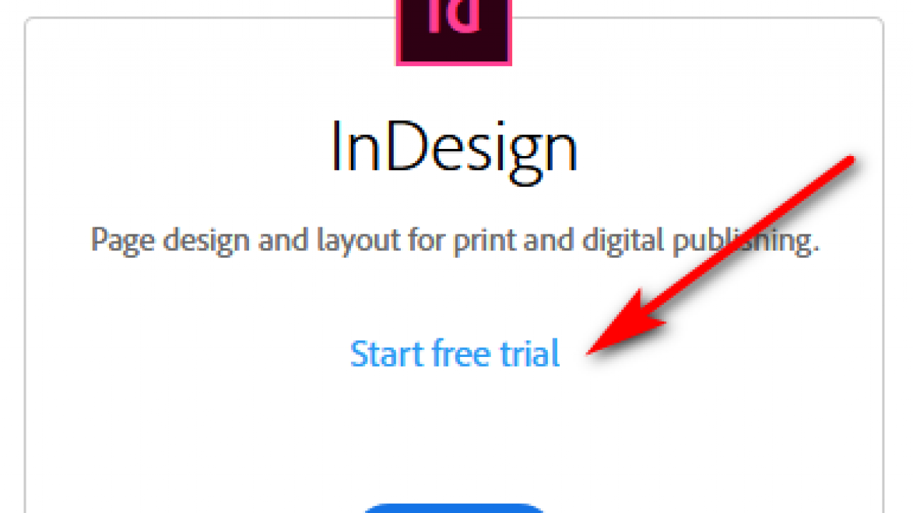 free trial adobe indesign