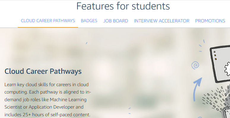 Features of aws for students