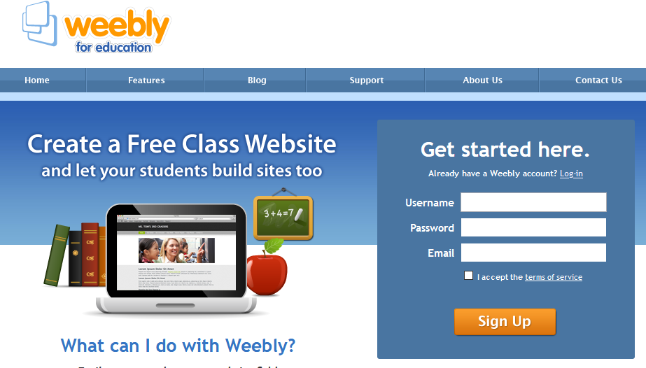 Weebly student platform