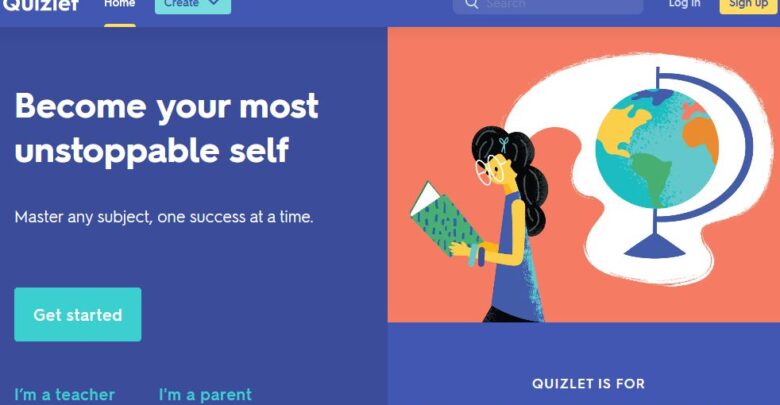 Quizlet for students: Homepage