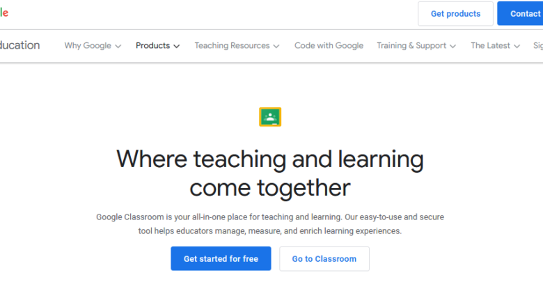 Google Classroom for students: Homepage