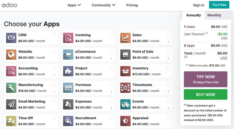 Odoo Pricing