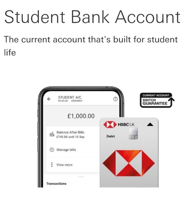 HSBC student account